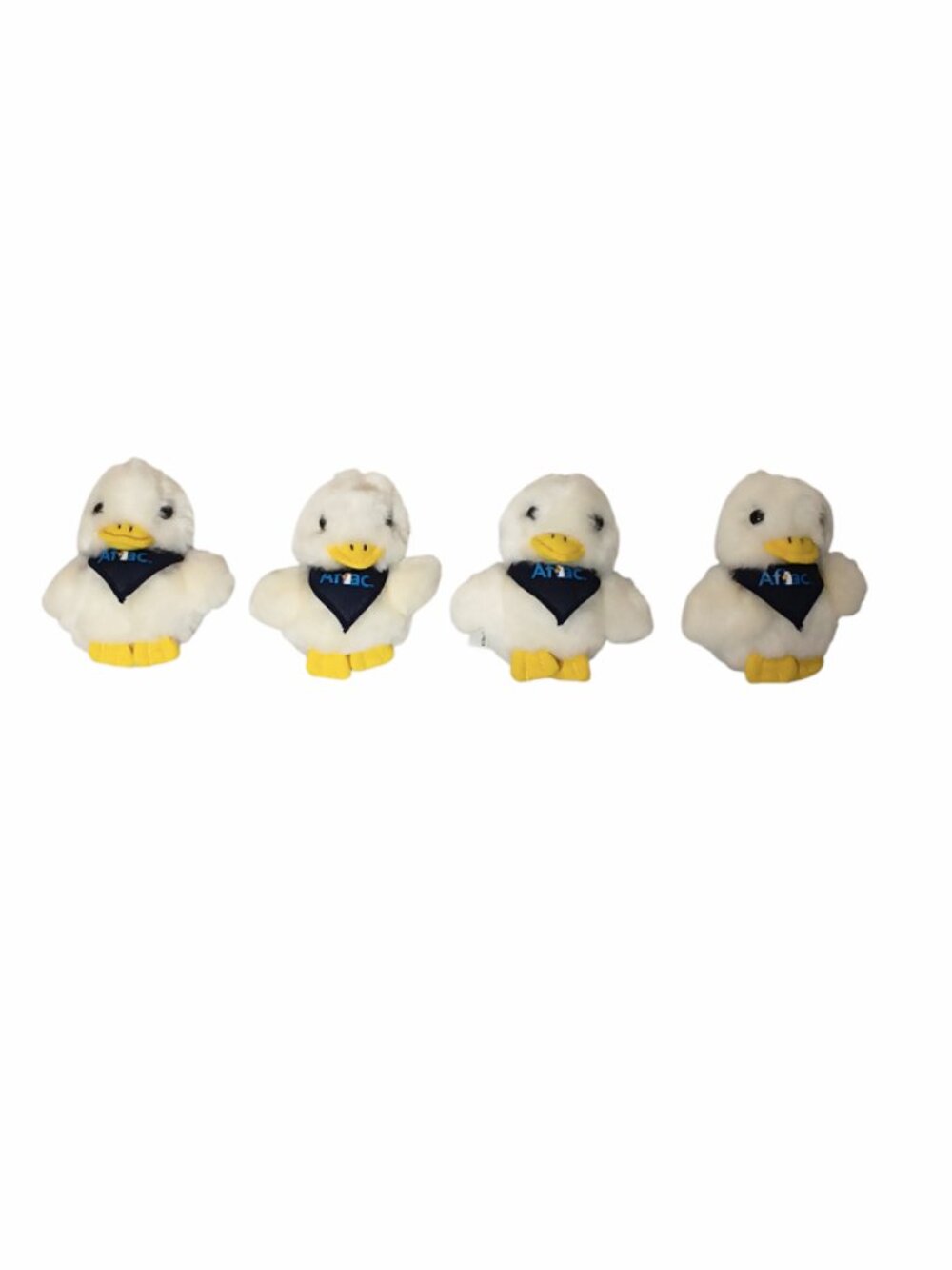 4 Aflac Insurance Duck Clip Cancer & Blood Disorder Plush Toy No Sound 3"
